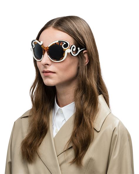 prada minimal baroque sunglasses white|prada baroque sunglasses ootd.